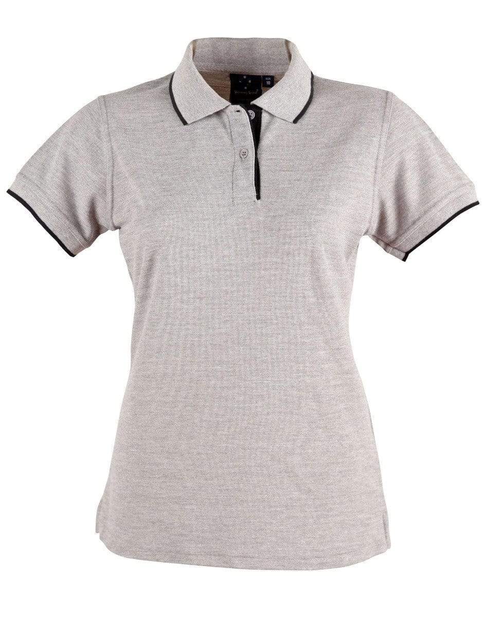Winning Spirit Liberty Polo Ladies Ps48a Casual Wear Winning Spirit Grey/Black 6